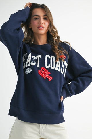 EAST COAST SWEATSHIRT IN NAVY