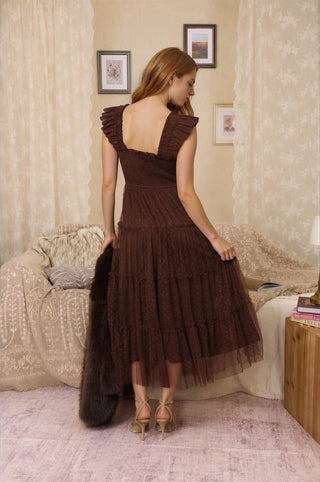 POLKA DOT CHIFFON DRESS