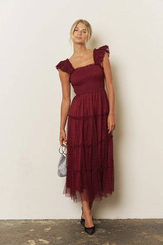 POLKA DOT CHIFFON DRESS