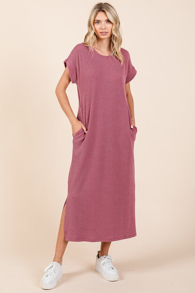 URBAN KNIT DRESS in MAUVE