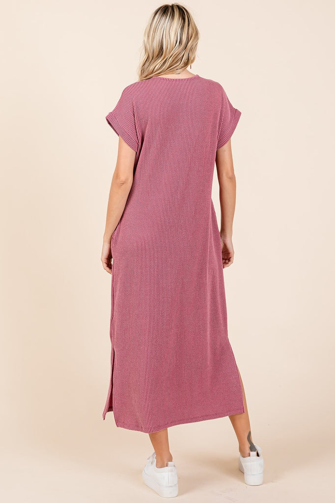 URBAN KNIT DRESS in MAUVE