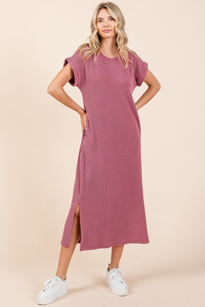 URBAN KNIT DRESS in MAUVE