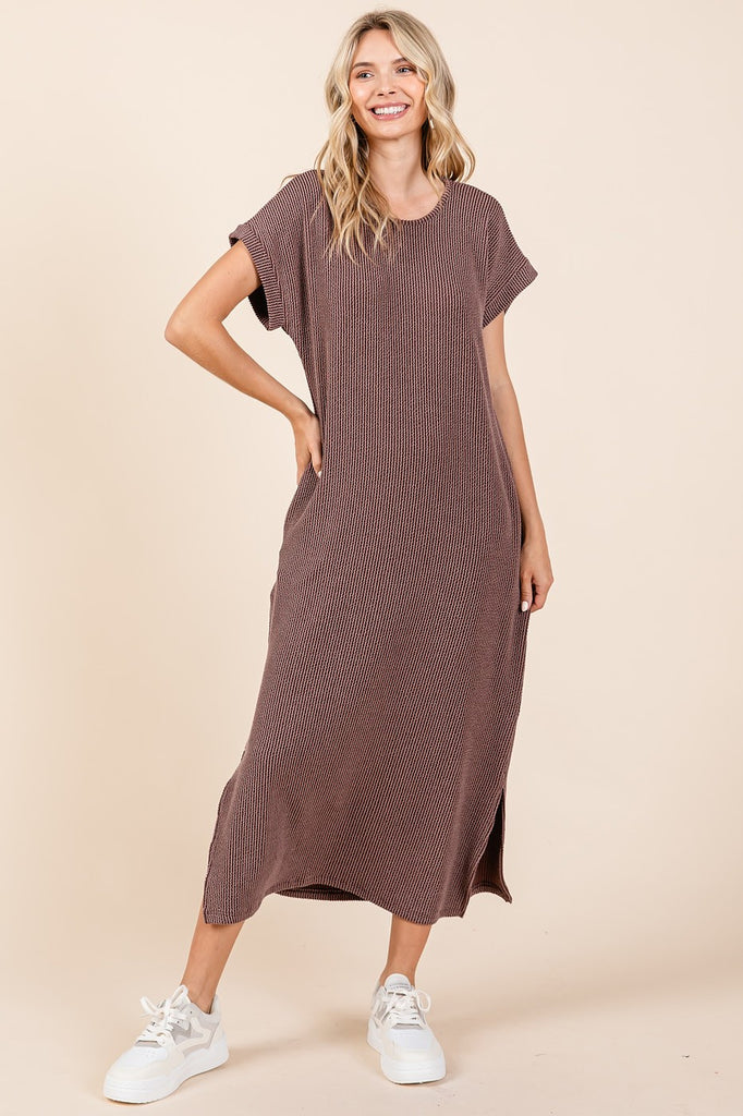 URBAN KNIT DRESS in COCOA