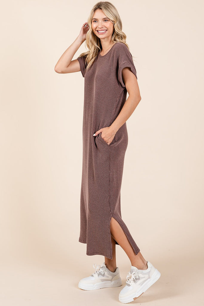 URBAN KNIT DRESS in COCOA