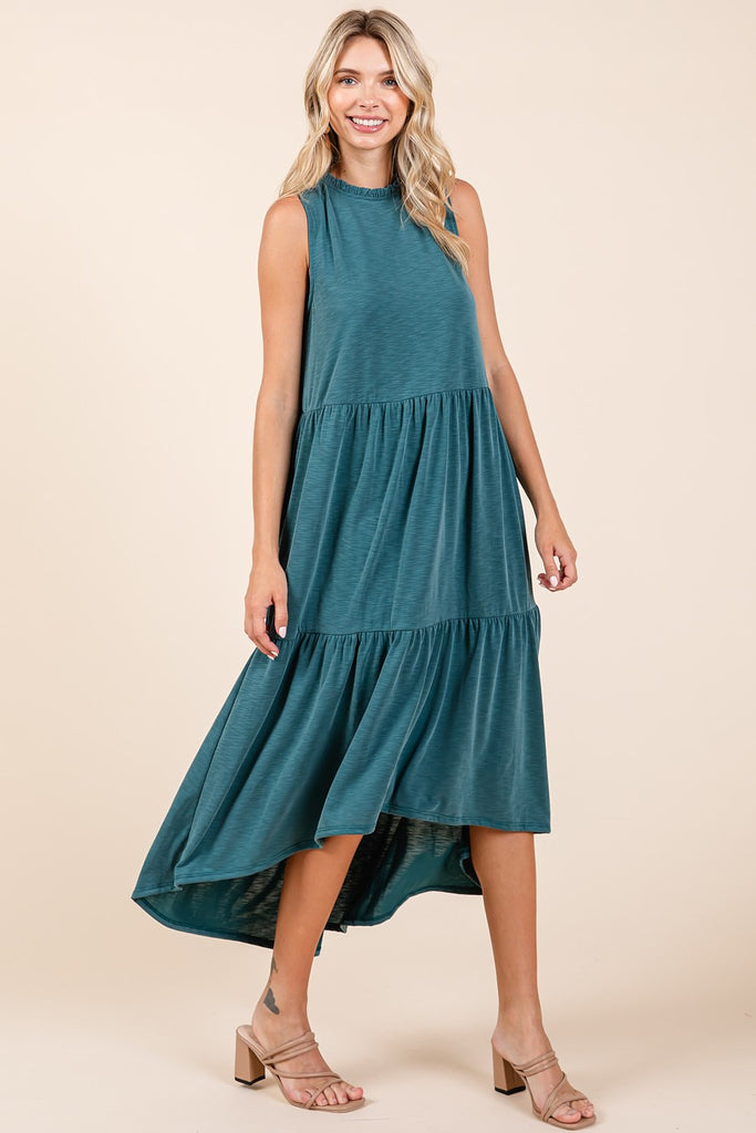 CIARA DRESS in BLUE JADE