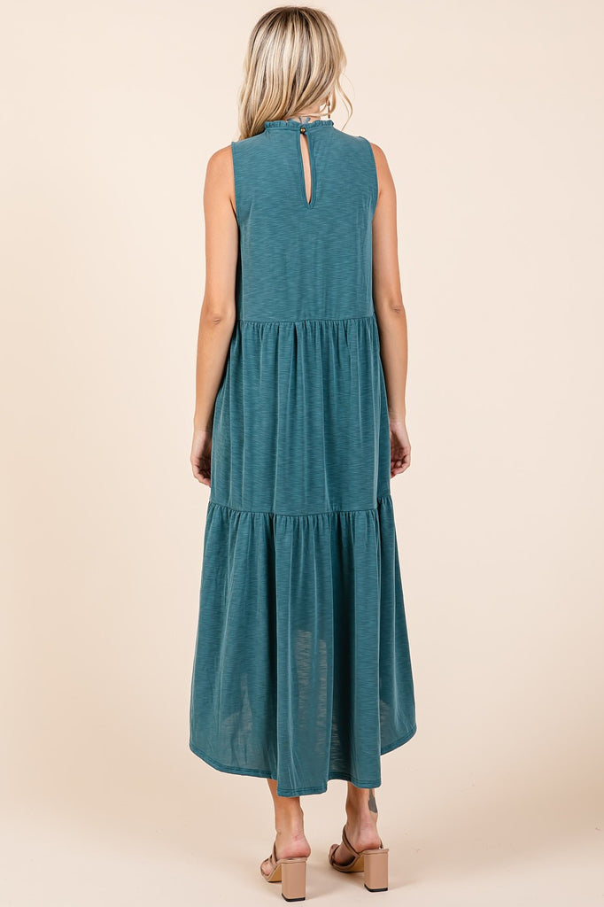 CIARA DRESS in BLUE JADE