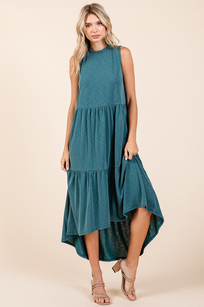 CIARA DRESS in BLUE JADE