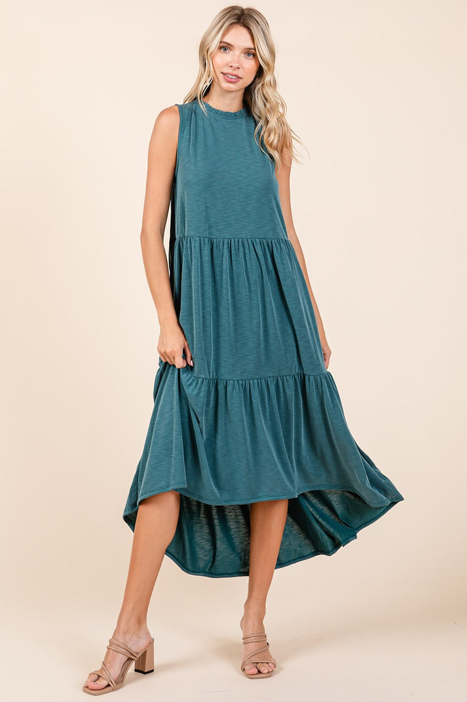 CIARA DRESS in BLUE JADE