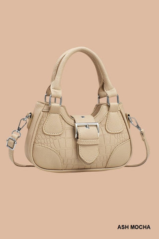 SMALL VEGAN LEATHER BAG WITH BUCKLE