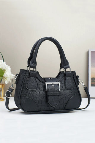 SMALL VEGAN LEATHER BAG WITH BUCKLE