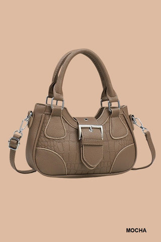 SMALL VEGAN LEATHER BAG WITH BUCKLE