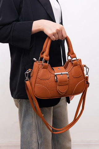 SMALL VEGAN LEATHER BAG WITH BUCKLE