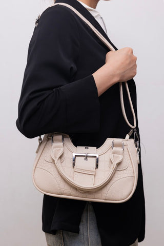 SMALL VEGAN LEATHER BAG WITH BUCKLE
