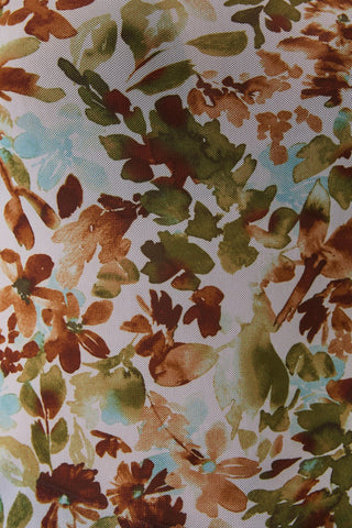 LIGHT SPRING FLORAL MESH TOP