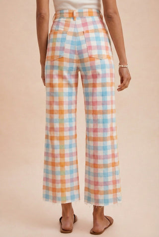 PASTEL GINGHAM PANTS