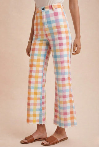 PASTEL GINGHAM PANTS