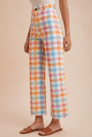PASTEL GINGHAM PANTS