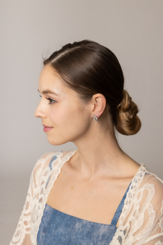 FAN DESIGN EARRINGS in GOLD