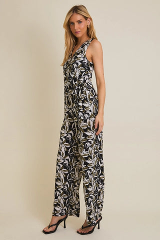 SLEEVELESS FLORAL JUMPSUIT