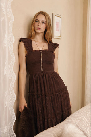 POLKA DOT CHIFFON DRESS
