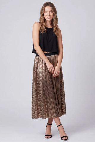 ROSE GOLD METALLIC SKIRT