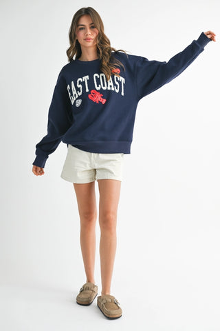 EAST COAST SWEATSHIRT IN NAVY
