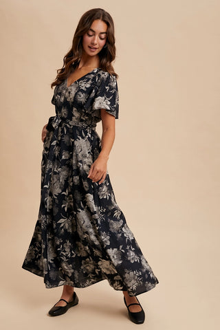 FLORAL FIT & FLARE DRESS