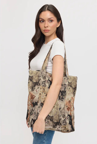 CAT TAPESTRY TOTE BAG
