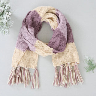 PURPLE COLOR BLOCK SCARF