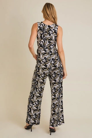 SLEEVELESS FLORAL JUMPSUIT