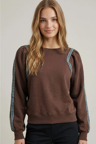 LOOSE FIT PUFF SLEEVE SWEATSHIRT
