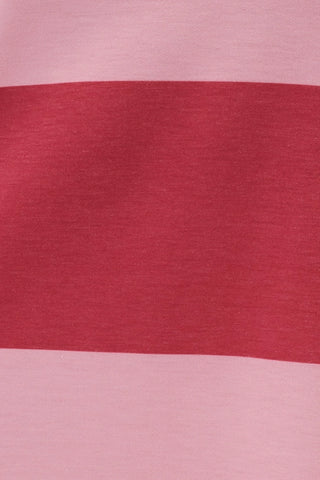 COLLARED SPLIT NECK STRIPED MINI DRESS
