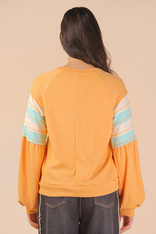 COLOR BLOCK COMFY KNIT TOP