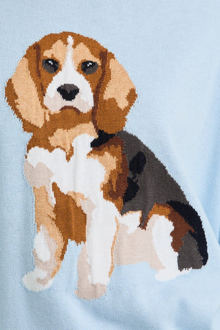 BEAGLE GRAPHIC KNIT SWEATER