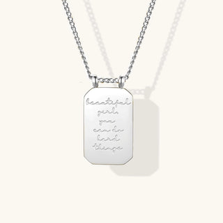 BEAUTIFUL GIRL, YOU CAN DO HARD THINGS NECKLACE