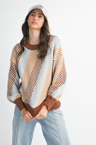 STRIPED KNIT SWEATER
