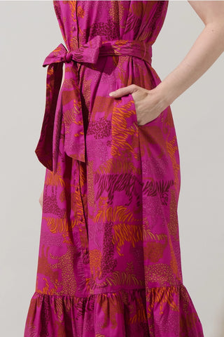 CHEETAH PRINT BELTED COTTON MAXI Shop-Peppermint CHEETAH PRINT BELTED COTTON MAXI Shop-Peppermint