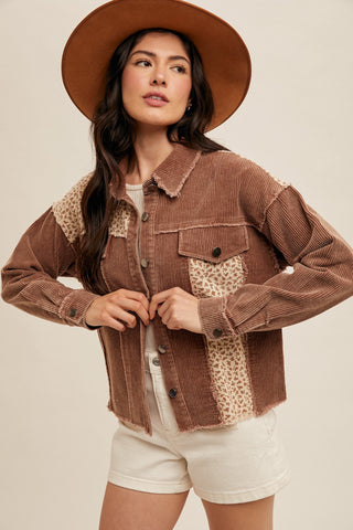 WASHED CORDUROY CONTRAST JACKET