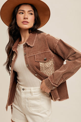 WASHED CORDUROY CONTRAST JACKET