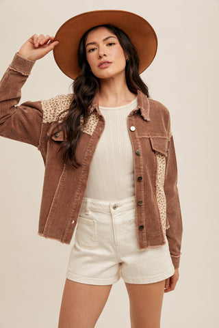 WASHED CORDUROY CONTRAST JACKET