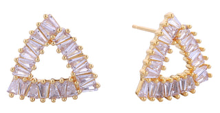 TRIANGLE POST EARRINGS in GOLD