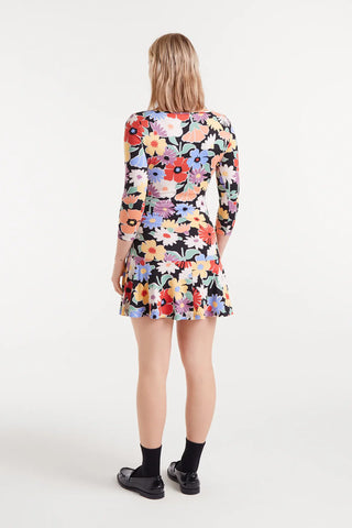 BIG FLORAL PRINT TEE DRESS