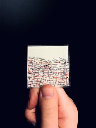 ACRYLIC ROCHESTER MAP MAGNET