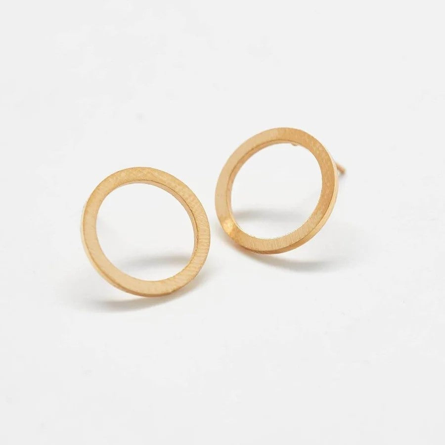 OPEN CIRCLE STUDS in GOLD