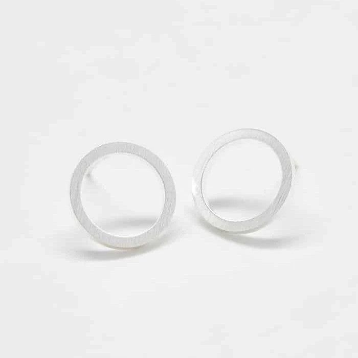 OPEN CIRCLE STUDS in SILVER
