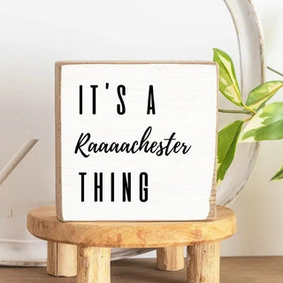 DECORATIVE WOODEN BLOCK SHELF SITTER