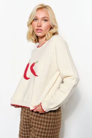 CHILI PRINT SWEATER