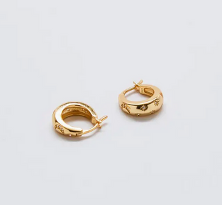 MOON STAR GOLD VERMEIL HOOPS