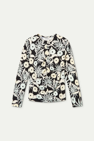 ABSTRACT PRINT LONG SLEEVE SOFT TEE