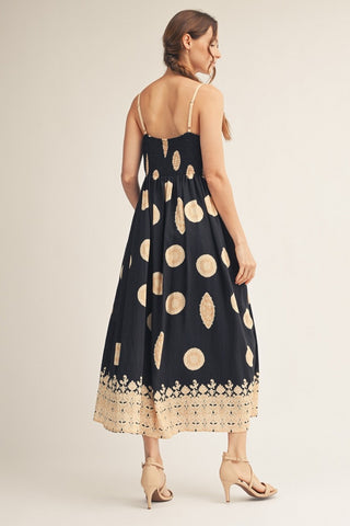 BOHO PRINTED MIDI DRESS